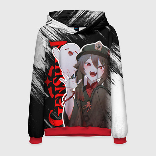 Мужская толстовка Ху тао и призраки - геншин импакт / 3D-Красный – фото 1