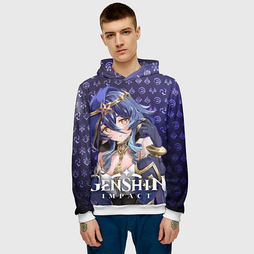 Мужская толстовка Лайла элементали / 3D-Белый – фото 3