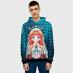 Толстовка-худи мужская Нилу элементали, цвет: 3D-черный — фото 2