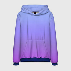 Толстовка-худи мужская Фиолетовый градиент, цвет: 3D-синий
