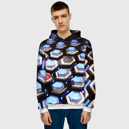Мужская толстовка Железный человек / 3D-Белый – фото 3