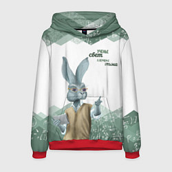 Толстовка-худи мужская Ученье свет, а неученье тьма, цвет: 3D-красный