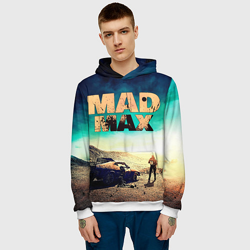 Мужская толстовка Mad Max / 3D-Белый – фото 3