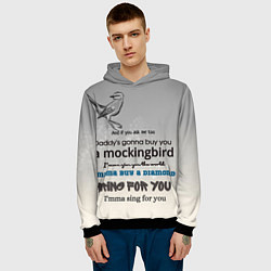 Толстовка-худи мужская Mockingbird, цвет: 3D-черный — фото 2