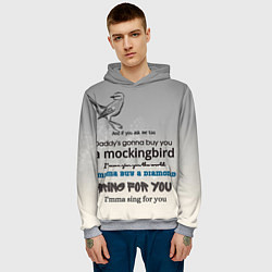 Толстовка-худи мужская Mockingbird, цвет: 3D-меланж — фото 2