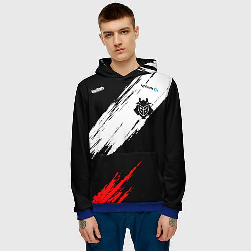 Мужская толстовка G2 форма / 3D-Синий – фото 3