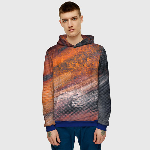Мужская толстовка Пустынный ветер / 3D-Синий – фото 3