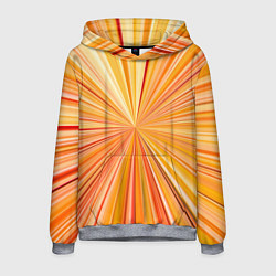 Толстовка-худи мужская Абстрактные лучи оттенков оранжевого, цвет: 3D-меланж