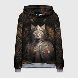 Толстовка-худи мужская Кот в доспехах, цвет: 3D-меланж