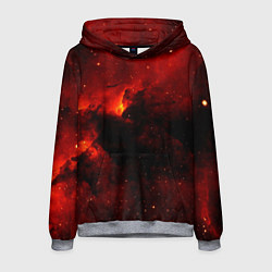 Толстовка-худи мужская Огненный туманный космос, цвет: 3D-меланж