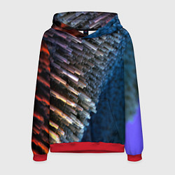 Толстовка-худи мужская Shape grey abstract, цвет: 3D-красный