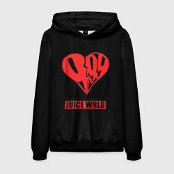 Толстовка-худи мужская Juice WRLD - heart, цвет: 3D-черный