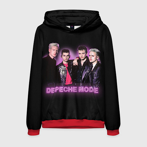 Мужская толстовка 80s Depeche Mode neon / 3D-Красный – фото 1