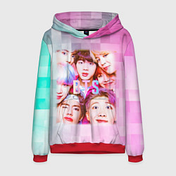 Толстовка-худи мужская BTS K-pop, цвет: 3D-красный