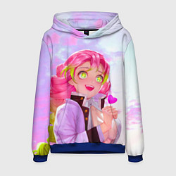 Толстовка-худи мужская Мицури Канродзи из аниме Клинок рассекающий демоно, цвет: 3D-синий