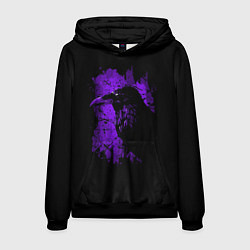 Толстовка-худи мужская Dark purple raven, цвет: 3D-черный