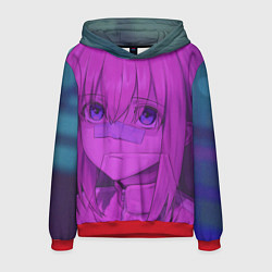 Толстовка-худи мужская Одинокий рокер, цвет: 3D-красный