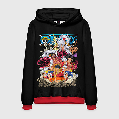 Мужская толстовка One Piece all / 3D-Красный – фото 1
