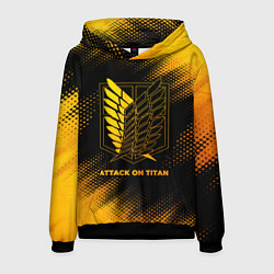 Мужская толстовка Attack on Titan - gold gradient