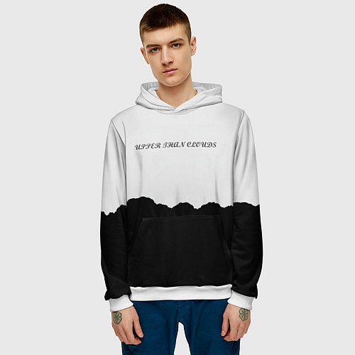 Мужская толстовка Выше, чем облака / 3D-Белый – фото 3