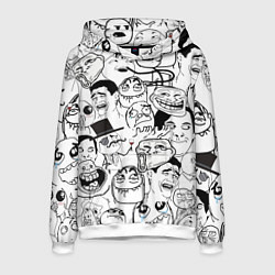 Толстовка-худи мужская Сборник мемов, цвет: 3D-белый