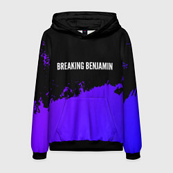 Толстовка-худи мужская Breaking Benjamin purple grunge, цвет: 3D-черный