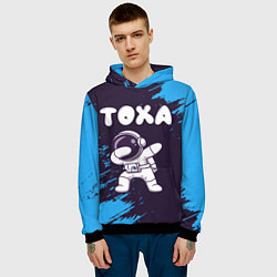 Толстовка-худи мужская Тоха космонавт даб, цвет: 3D-черный — фото 2