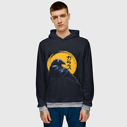 Толстовка-худи мужская Raven and moon, цвет: 3D-меланж — фото 2