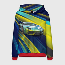 Толстовка-худи мужская Суперкар Lamborghini Reventon, цвет: 3D-красный