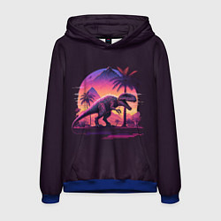 Толстовка-худи мужская Retrowave Trex, цвет: 3D-синий