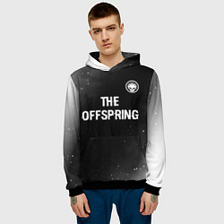 Толстовка-худи мужская The Offspring glitch на темном фоне: символ сверху, цвет: 3D-черный — фото 2