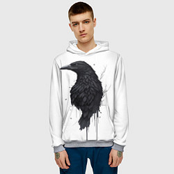 Толстовка-худи мужская Черный странник, цвет: 3D-меланж — фото 2