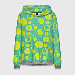 Толстовка-худи мужская Теннисные мячики, цвет: 3D-меланж