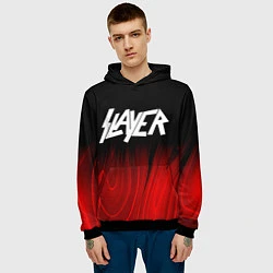 Толстовка-худи мужская Slayer red plasma, цвет: 3D-черный — фото 2