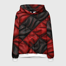 Толстовка-худи мужская Red black luxury, цвет: 3D-белый