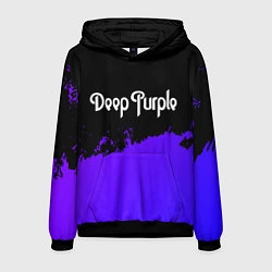 Толстовка-худи мужская Deep Purple purple grunge, цвет: 3D-черный