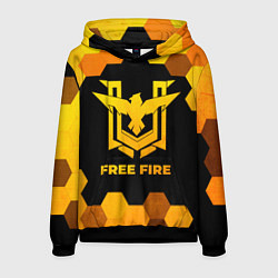 Толстовка-худи мужская Free Fire - gold gradient, цвет: 3D-черный