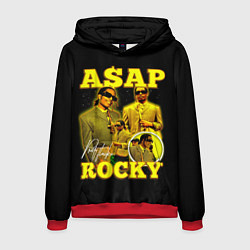 Толстовка-худи мужская Asap Rocky, rapper, цвет: 3D-красный