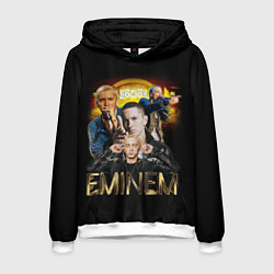 Толстовка-худи мужская Eminem, Marshall Mathers, цвет: 3D-белый