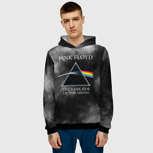 Мужская толстовка Pink Floyd космос / 3D-Черный – фото 3