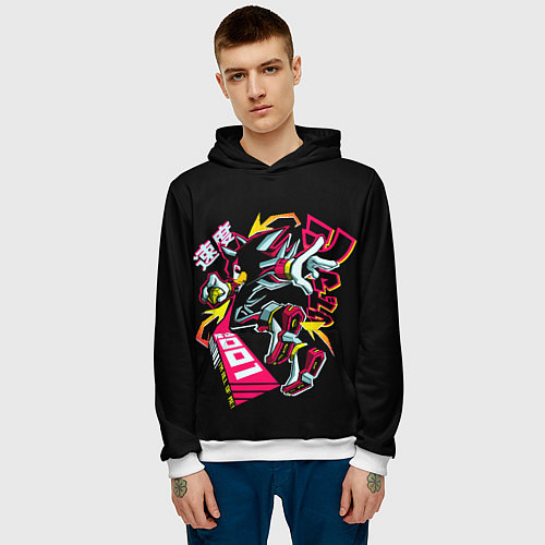 Мужская толстовка Шэдоу - Sonic / 3D-Белый – фото 3