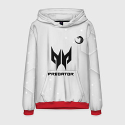 Толстовка-худи мужская TNC Predator white, цвет: 3D-красный