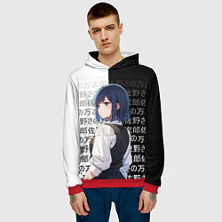 Толстовка-худи мужская Аканэ Курагава - Дитя айдола, цвет: 3D-красный — фото 2