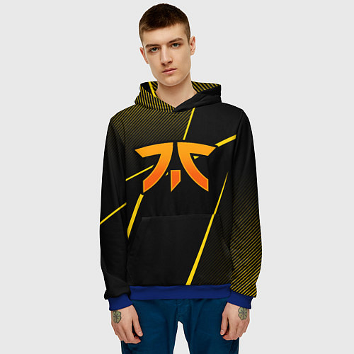 Мужская толстовка Fnatic - csgo - gold edition / 3D-Синий – фото 3