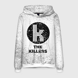 Толстовка-худи мужская The Killers с потертостями на светлом фоне, цвет: 3D-белый