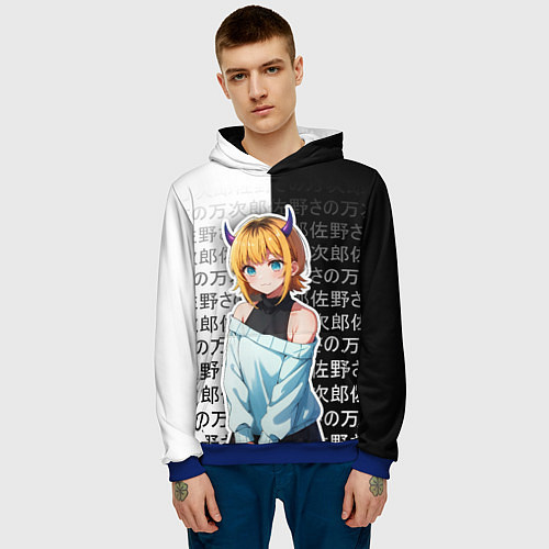 Мужская толстовка Мем-тё - Звездное дитя / 3D-Синий – фото 3