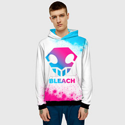 Толстовка-худи мужская Bleach neon gradient style, цвет: 3D-черный — фото 2