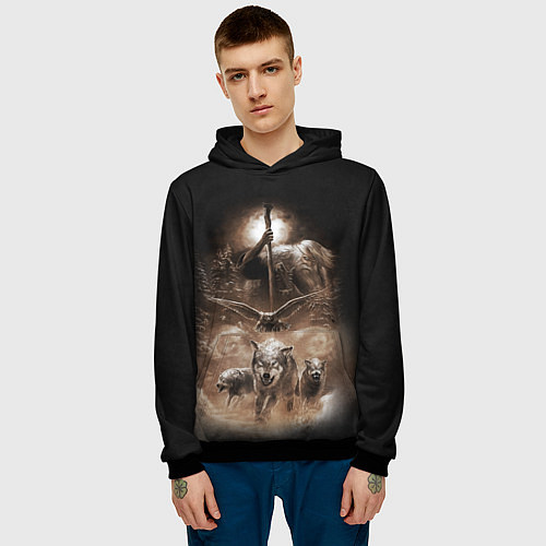 Мужская толстовка Чернобог славянский бог / 3D-Черный – фото 3