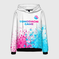 Мужская толстовка Tomodachi Game neon gradient style: символ сверху