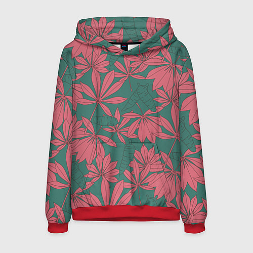 Мужская толстовка Pink nature / 3D-Красный – фото 1